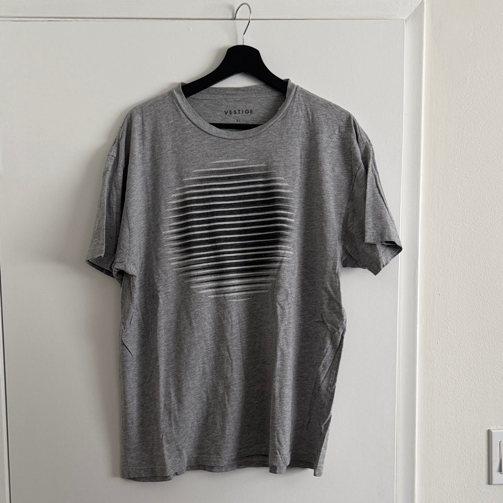 Vesti Charcoal Striped Men's Tee